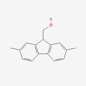 molecular formula C16H16O B8278331 (2,7-dimethyl-9H-fluoren-9-yl)methanol CAS No. 2941-89-1