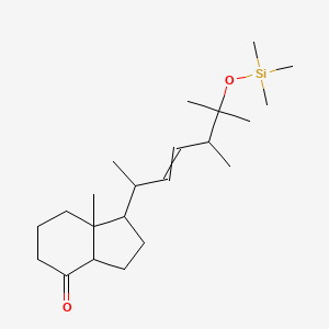 molecular formula C22H40O2Si B8278334 octahydro-1-(1,4,5-trimethyl-5-trimethylsilyloxy-2-hexenyl)-7a-methyl-4H-inden-4-one 