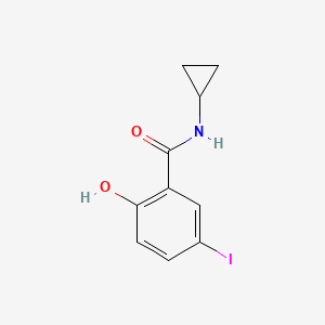 molecular formula C10H10INO2 B8278364 N-cyclopropyl-2-hydroxy-5-iodo-benzamide 