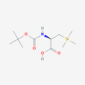 molecular formula C11H23NO4Si B8278433 (2r)-n-Tert-butoxycarbonyl-3-trimethylsilylalanine 