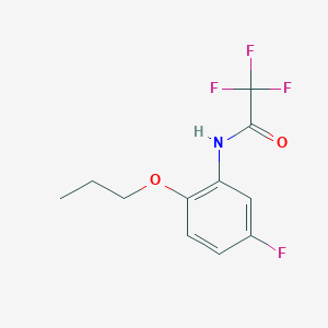 molecular formula C11H11F4NO2 B8278496 2,2,2-trifluoro-N-(5-fluoro-2-propoxyphenyl)acetamide 