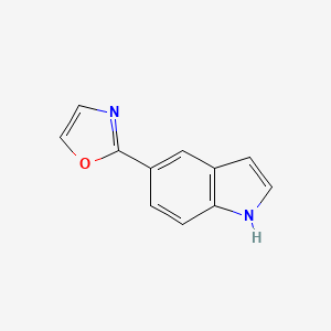 molecular formula C11H8N2O B8278518 2-(1H-indol-5-yl)oxazole 
