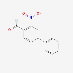 molecular formula C13H9NO3 B8278523 3-Nitrobiphenyl-4-carbaldehyde 