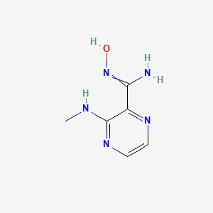 molecular formula C6H9N5O B8278527 N'-Hydroxy-3-(methylamino)-2-pyrazinecarboximidamide CAS No. 468068-81-7