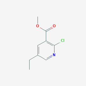 molecular formula C9H10ClNO2 B8278536 2-Chloro-5-ethyl-nicotinic acid methyl ester 
