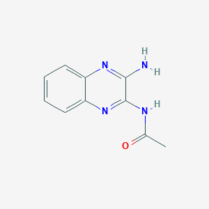 molecular formula C10H10N4O B8278542 2-Acetamido-3-aminoquinoxaline 