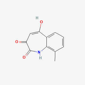 molecular formula C11H9NO3 B8278548 3-Hydroxy-9-methyl-1H-1-benzazepine-2,5-dione 