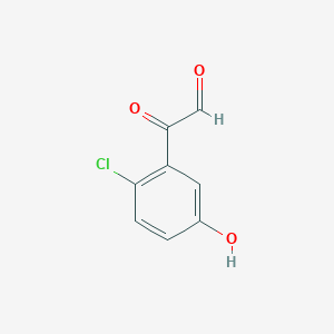 molecular formula C8H5ClO3 B8278562 2-Chloro-5-hydroxyphenylglyoxal 