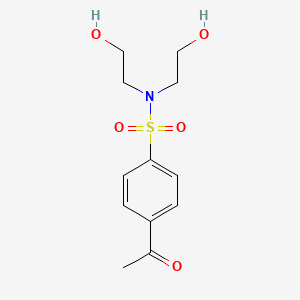 molecular formula C12H17NO5S B8278571 4-acetyl-N,N-bis(2-hydroxyethyl)benzenesulfonamide 