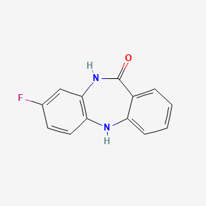 molecular formula C13H9FN2O B8278629 8-fluoro-5H-dibenzo[b,e][1,4]diazepin-11(10H)-one 