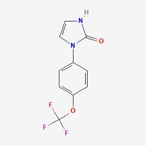 molecular formula C10H7F3N2O2 B8278657 1-(4-trifluoromethoxyphenyl)-2(1H,3H)-imidazolone 