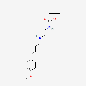 molecular formula C18H30N2O3 B8278667 {2-[4-(4-Methoxy-phenyl)-butylamino]-ethyl}-carbamic acid tert-butyl ester 