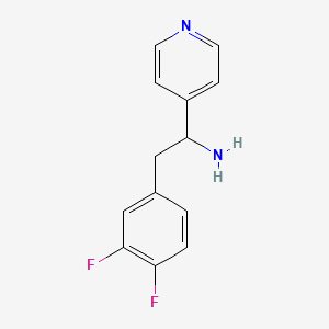 molecular formula C13H12F2N2 B8278682 2-(3,4-Difluoro-phenyl)-1-pyridin-4-yl-ethylamine 