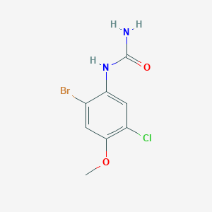molecular formula C8H8BrClN2O2 B8278694 (2-Bromo-5-chloro-4-methoxy-phenyl)-urea 