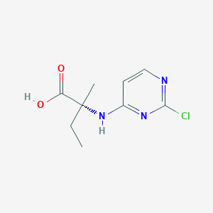 (2R)-2-[(2-chloropyrimidin-4-yl)amino]-2-methylbutanoic acid
