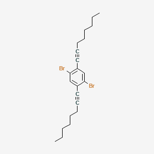 molecular formula C22H28Br2 B8278713 1,4-Dibromo-2,5-bis(1-octynyl)benzene 