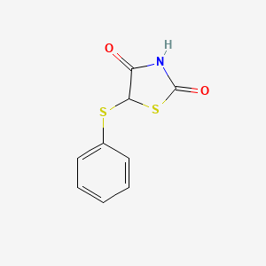 molecular formula C9H7NO2S2 B8278714 5-(Benzenesulfanyl)-thiazolidine-2,4-dione 