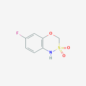 molecular formula C7H6FNO3S B8278736 6-Fluoro-1H-4,2,1-benzoxathiazine 2,2-dioxide 