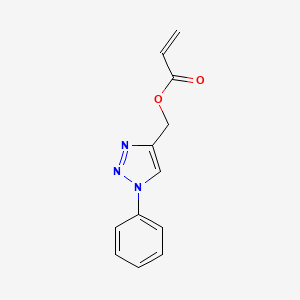 molecular formula C12H11N3O2 B8278760 1-Phenyl-4-acryloyloxymethyl-triazole 