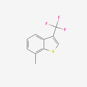 molecular formula C10H7F3S B8278763 Benzo[b]thiophene, 7-methyl-3-(trifluoromethyl)- 