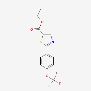 B8278822 2-(4-Trifluoromethoxy-phenyl)-thiazole-5-carboxylic acid ethyl ester CAS No. 886369-45-5