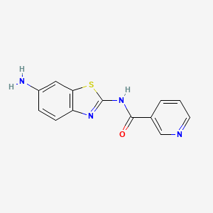 molecular formula C13H10N4OS B8278897 N-(6-aminobenzothiazol-2-yl)nicotinamide 