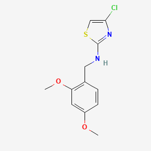 molecular formula C12H13ClN2O2S B8278919 4-Chloro-N-(2,4-dimethoxybenzyl)-1,3-thiazol-2-amine 