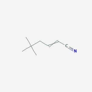 5,5-Dimethylhex-2-enenitrile