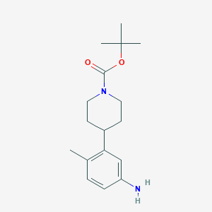 molecular formula C17H26N2O2 B8279050 Tert-butyl 4-(3-amino-6-methylphenyl)piperidinecarboxylate 