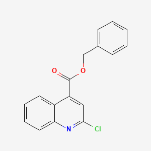 molecular formula C17H12ClNO2 B8279078 2-Chloro-4-quinolinecarboxylic acid benzyl ester 