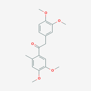 molecular formula C19H22O5 B8279079 1-(4,5-Dimethoxy-2-methylphenyl)-2-(3,4-dimethoxyphenyl)ethanone 