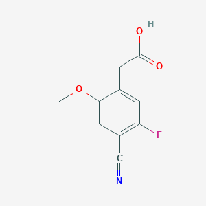 molecular formula C10H8FNO3 B8279082 (4-Cyano-5-fluoro-2-methoxyphenyl)acetic acid 