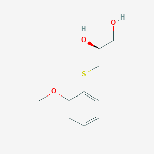 molecular formula C10H14O3S B8279099 1-(3-hydroxy-2-(S)-hydroxy-propylthio)-2-methoxybenzene 