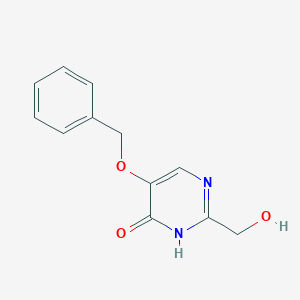 molecular formula C12H12N2O3 B8279111 5-(Benzyloxy)-2-(hydroxymethyl)-4(1H)-pyrimidinone 