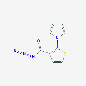 molecular formula C9H6N4OS B8279113 2-(Pyrrol-1-yl)thiophen-3-ylcarbonyl azide 