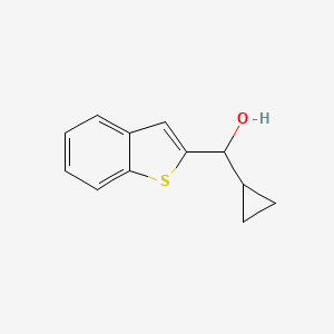 molecular formula C12H12OS B8279136 Cyclopropyl benzothien-2-yl carbinol 