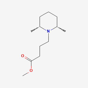 molecular formula C12H23NO2 B8279155 cis-2,6-Dimethyl-1-piperidinebutyric acid, methyl ester 
