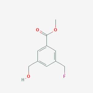 molecular formula C10H11FO3 B8279158 Methyl 3-fluoromethyl-5-hydroxymethylbenzoate 