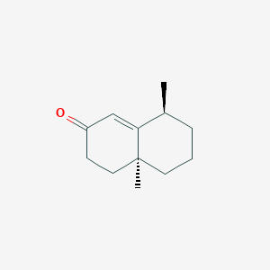 molecular formula C12H18O B8279210 trans-6,10-Dimethyl-bicyclo[4.4.0]dec-1-en-3-one 