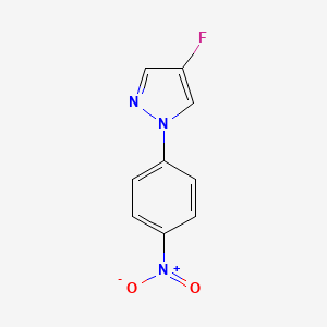 molecular formula C9H6FN3O2 B8279231 4-fluoro-1-(4-nitrophenyl)-1H-pyrazole 