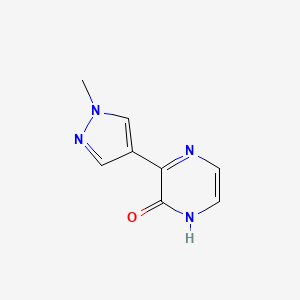 molecular formula C8H8N4O B8279246 3-(1-methyl-1H-pyrazol-4-yl)pyrazin-2(1H)-one 