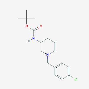 molecular formula C17H25ClN2O2 B8279254 4-Chlorobenzyl-3-[(tert-butoxycarbonyl)amino]piperidine 