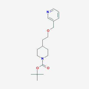 molecular formula C18H28N2O3 B8279261 tert-Butyl 4-(2-(pyridin-3-ylmethoxy)ethyl)piperidine-1-carboxylate 