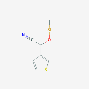 molecular formula C9H13NOSSi B8279284 Thiophen-3-yl-trimethylsilanyloxy-acetonitrile 