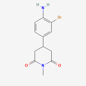 molecular formula C12H13BrN2O2 B8279313 4-(4-Amino-3-bromo-phenyl)-1-methyl-piperidine-2,6-dione CAS No. 954124-93-7