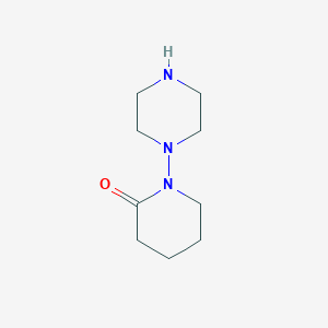 molecular formula C9H17N3O B8279348 1-Piperazin-1-ylpiperidin-2-one 