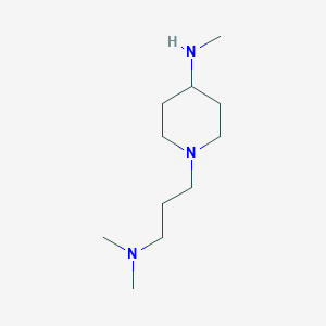 molecular formula C11H25N3 B8279354 N-[1-(3-Dimethylaminopropyl)piperidin-4-yl]-N-methylamine 