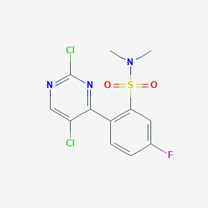 2-(2,5-dichloropyrimidin-4-yl)-5-fluoro-N,N-dimethylbenzenesulfonamide
