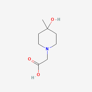 molecular formula C8H15NO3 B8279427 2-(4-Hydroxy-4-methylpiperidin-1-yl)acetic acid 