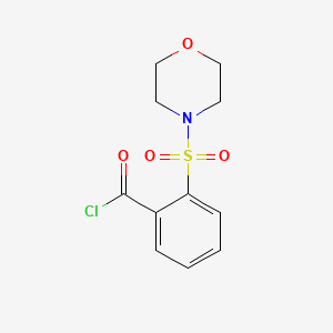 molecular formula C11H12ClNO4S B8279430 2-(Morpholinosulfonyl)benzoyl chloride 
